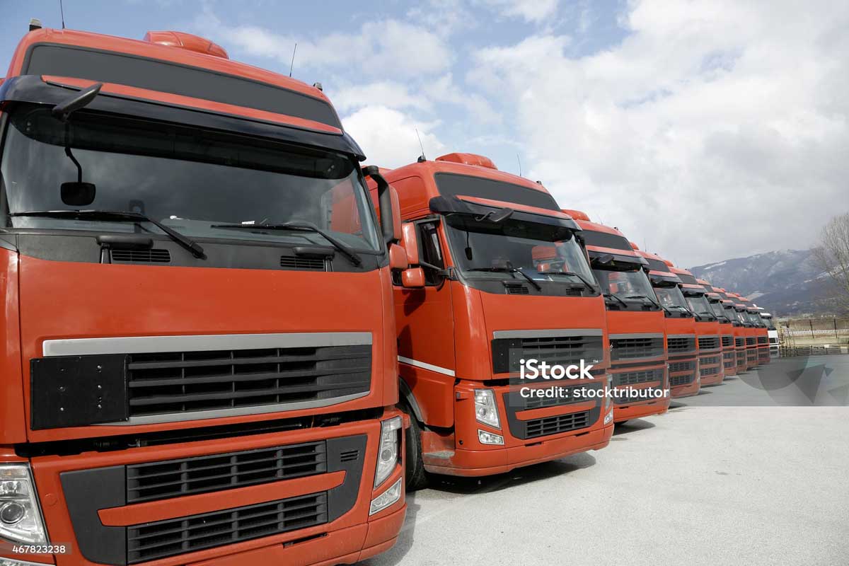 Fleet of new tractor trailers